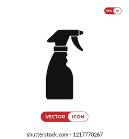 Cleaning spray bottle vector icon