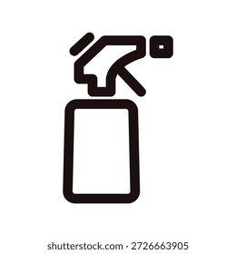 Reinigungsspray Flasche, Vektorsymbol einzeln.