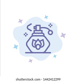 Cleaning, Spray, Clean Blue Icon on Abstract Cloud Background