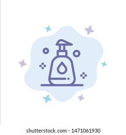 Cleaning, Spray, Clean Blue Icon on Abstract Cloud Background. Vector Icon Template background