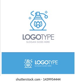 Cleaning, Spray, Clean Blue outLine Logo with place for tagline