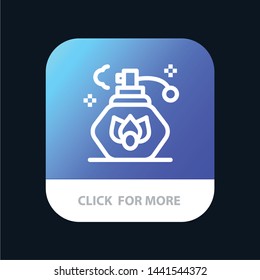 Cleaning, Spray, Clean Mobile App Button. Android and IOS Line Version