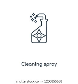 Cleaning spray concept line icon. Linear Cleaning spray concept outline symbol design. This simple element illustration can be used for web and mobile UI/UX.