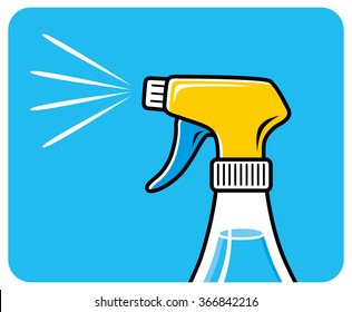 Cleaning spray icon.