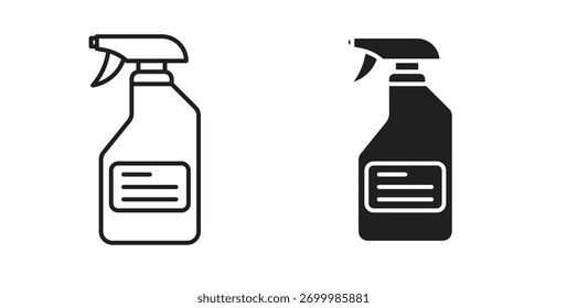 Cleaning spray icon concept. Logo symbol for web and mobile. Pixel Perfect.