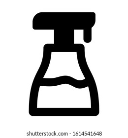 Cleaning spray icon isolated on white background, vector illustration