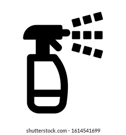Cleaning spray icon isolated on white background, vector illustration