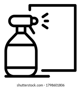 Icono de limpieza de spray. Icono de vector de limpieza de contorno para diseño web aislado en fondo blanco