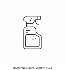 Vector de letrero de icono de aerosol de limpieza
