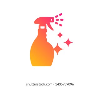 Cleaning spray icon. Washing liquid or Cleanser symbol. Housekeeping equipment sign. Classic flat style. Gradient washing Cleanser icon. Vector