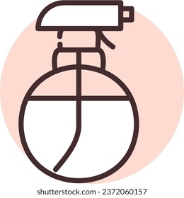 Limpieza de pulverizador, ilustración o icono, vector sobre fondo blanco.