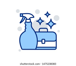 Cleaning Spray Line Icon Washing Liquid Stock Vector (Royalty Free ...