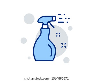 Cleaning spray line icon. Washing liquid or Cleanser symbol. Housekeeping equipment sign. Linear design sign. Colorful cleaning spray icon. Vector