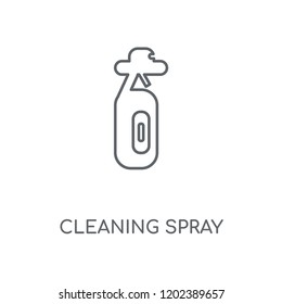 Cleaning spray linear icon. Cleaning spray concept stroke symbol design. Thin graphic elements vector illustration, outline pattern on a white background, eps 10.