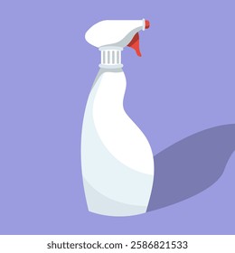 Cleaning spray. Plastic trigger spray bottle with a curved ergonomic design. Used for sanitation, disinfection, household cleaning, and surface sterilization.
