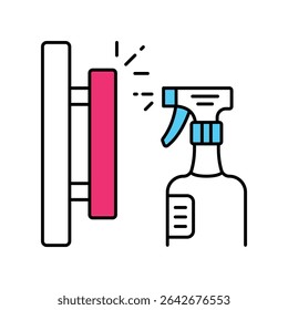 Cleaning Spray Vector Filled outline illustration style icon. EPS 10 file 