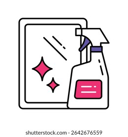 Cleaning Spray Vector Filled outline illustration style icon. EPS 10 file 