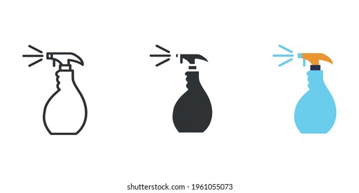 cleaning spray vector icon household