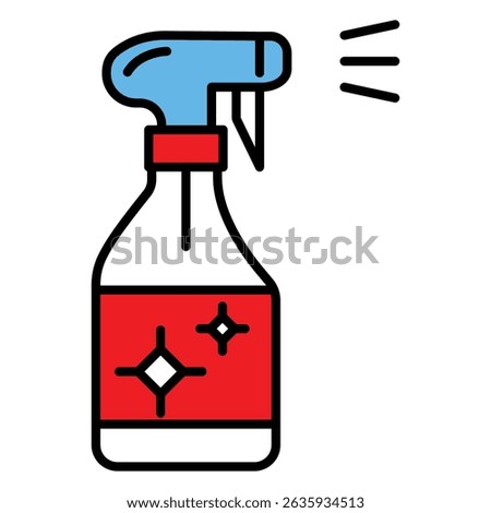 Cleaning Spray Vector Icon Illustrating Surface Disinfection