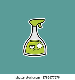 Cleaning Spray Vector For Icon and Sticker