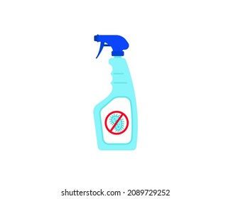 Reinigen von Spray Vektor isoliert Symbol. Emoji-Illustration. Desinfektionsspray, Vektoremotikum