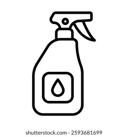 Cleaning spray Vector Line Icon Design