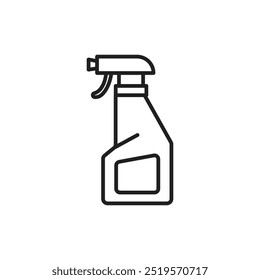 Icono de línea de pulverización de limpieza. Ilustración vectorial. EPS10