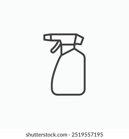 Cleaning sprayline in Thin line black color. flat simple vector symbols illustration.