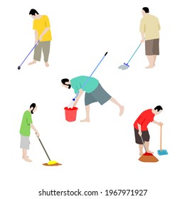 Cleaning Squad Swept, Scrubbed, And Mopped The Floors