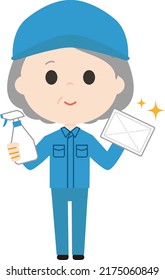Cleaning staff. It is vector illustration.