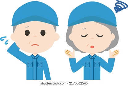 Limpieza del personal en problemas. Es una ilustración vectorial.