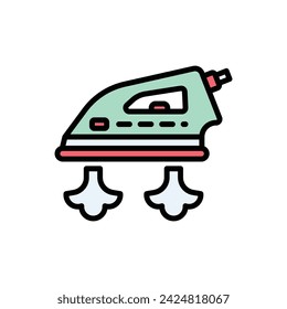 Cleaning Steam Iron Icon Vector Illustration