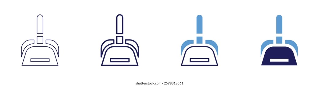 Cleaning stone surfaces icon in 4 different styles. Thin Line, Line, Bold Line, Duotone. Duotone style. Editable stroke.