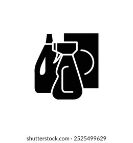 cleaning suplies solid icon vector design good for web or mobile app