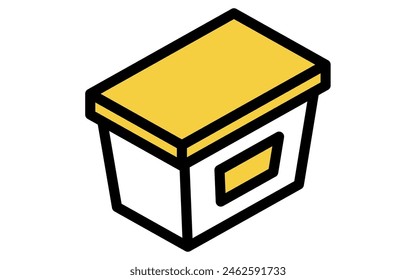 Cleaning supplies: containers of powdered detergent, isometric illustration, Vector Illustration