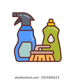 Cleaning Supplies icon in vector. Illustration