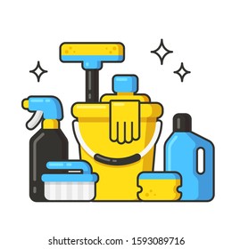 Cleaning Supplies Cartoon Images Stock Photos Vectors Shutterstock