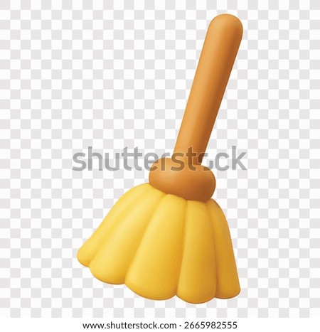 Cleaning Supplies Vector Icon Set | 3D icon set |  broom