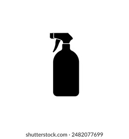 Cleaning surface with spray icon vector Illustration. Sanitizing surface at home from virus and bacteria.