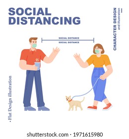 Cleaning Table Character Design illustration using Flat style for Digital or Printing media.