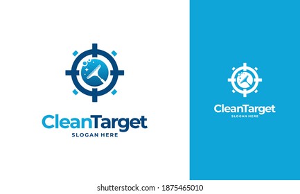Cleaning Target logo designs concept vector, Cleaning Service logo designs, Clean spot logo