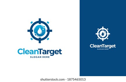 Diseño del concepto del logotipo de Destino, diseño del logotipo del Servicio de Limpieza, logotipo de zona limpia