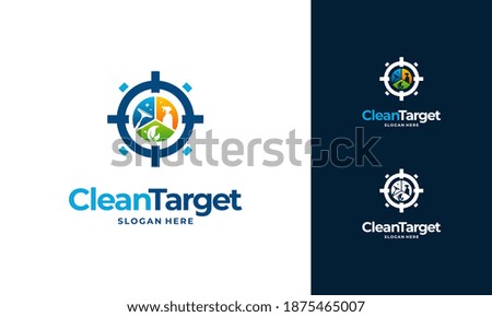 Cleaning Target logo designs concept vector, Cleaning Service logo designs, Clean spot logo