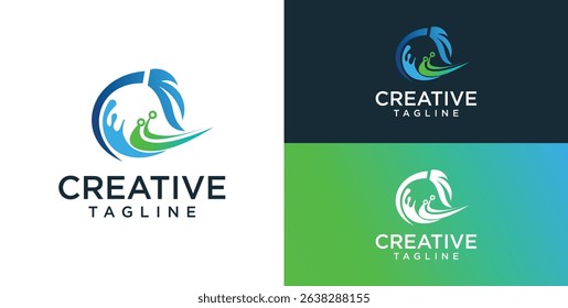 cleaning technology security services logo template