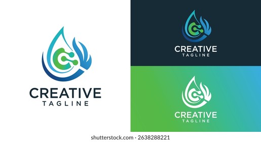 cleaning technology security services logo template