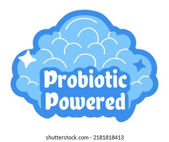 Cleaning And Tidying Up Supplies, Probiotic Powered Solution For Wiping Dust And Removing Stains. Cleanliness Ingredient Safe For Health. Sticker Or Label, Emblem Or Logotype. Vector In Flat Style