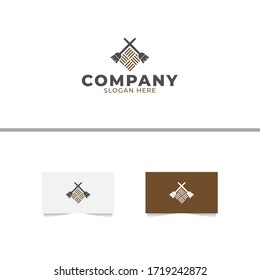 Plantilla de diseño del logotipo de mosaicos de limpieza