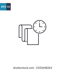 Cleaning time outline icon Vector illustration