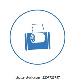 Cleaning tissue box pack icon | Circle version icon |