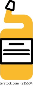 Cleaning toilet gel, illustration, vector on a white background.
